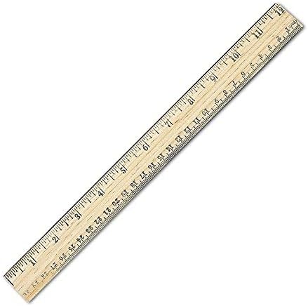 Westcott School Ruler with 16ths and Metric, 12-Inch (10377)