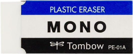 Tombow 57321 MONO Eraser, White, Small, 5-Pack. Cleanly Removes Marks