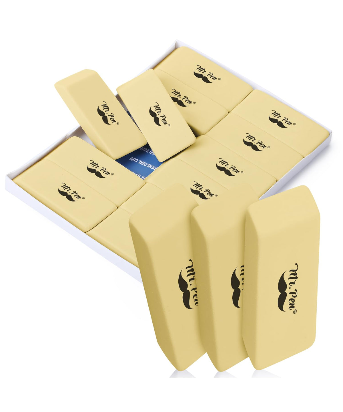 Mr. Pen- Pencil Eraser, 12 Pack, Neon Colors