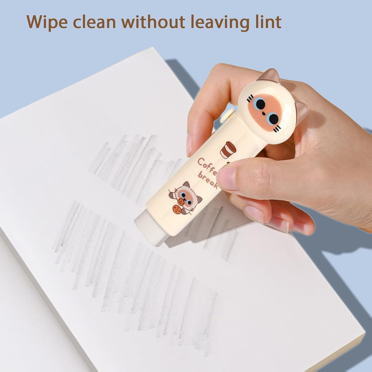 Retractable Pencil Eraser, Cute Erasers,Cat Eraser