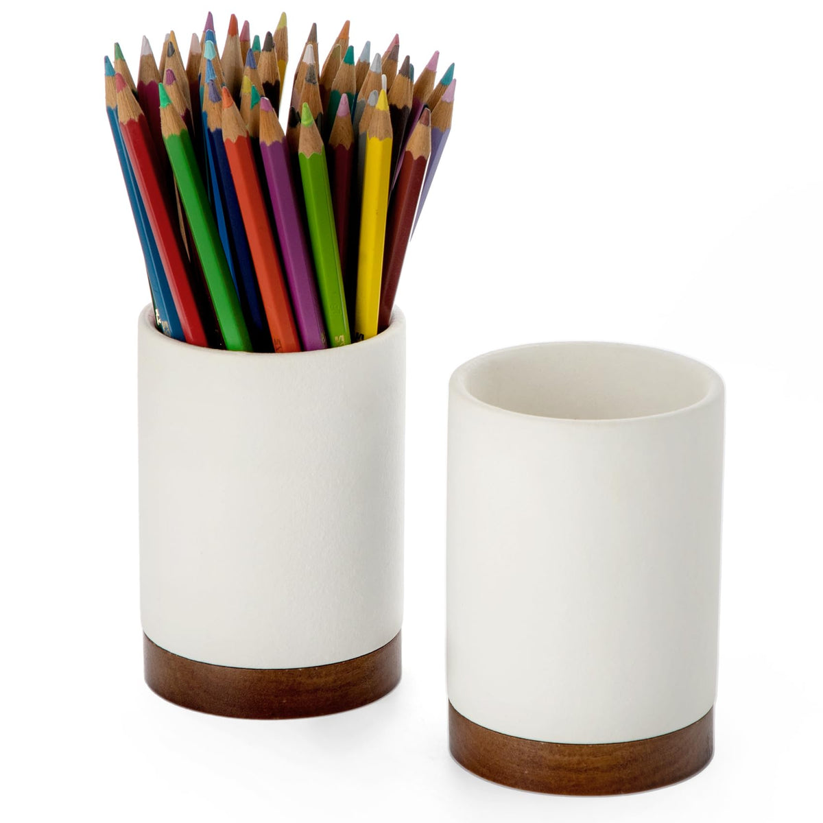 Ceramic Pen Holder for Desk, Pencil Cup, (Royal Blue, Set / 1)