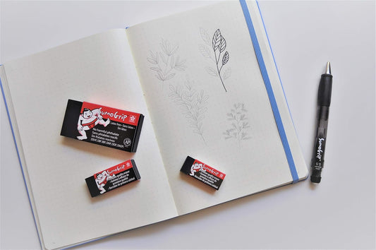 Sakura SumoGrip Block Eraser, Black, Small B80, 2.125 x 0.875 in, 3 Pack