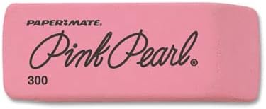 PaperMate Pink Pearl Premium Medium Rubber Eraser, 3-Count (2 Pack)