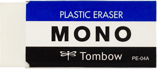 Tombow 57324 MONO Eraser, White, Medium, 3-Pack. Cleanly Removes Marks