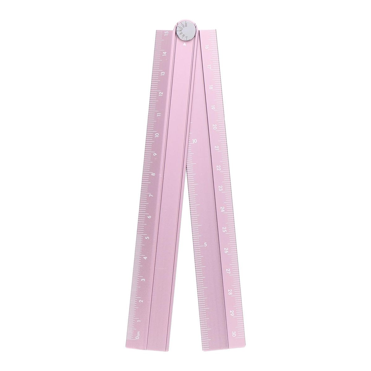 HARFINGTON Folding Straight Ruler 30cm Aluminum Alloy Protractor Black