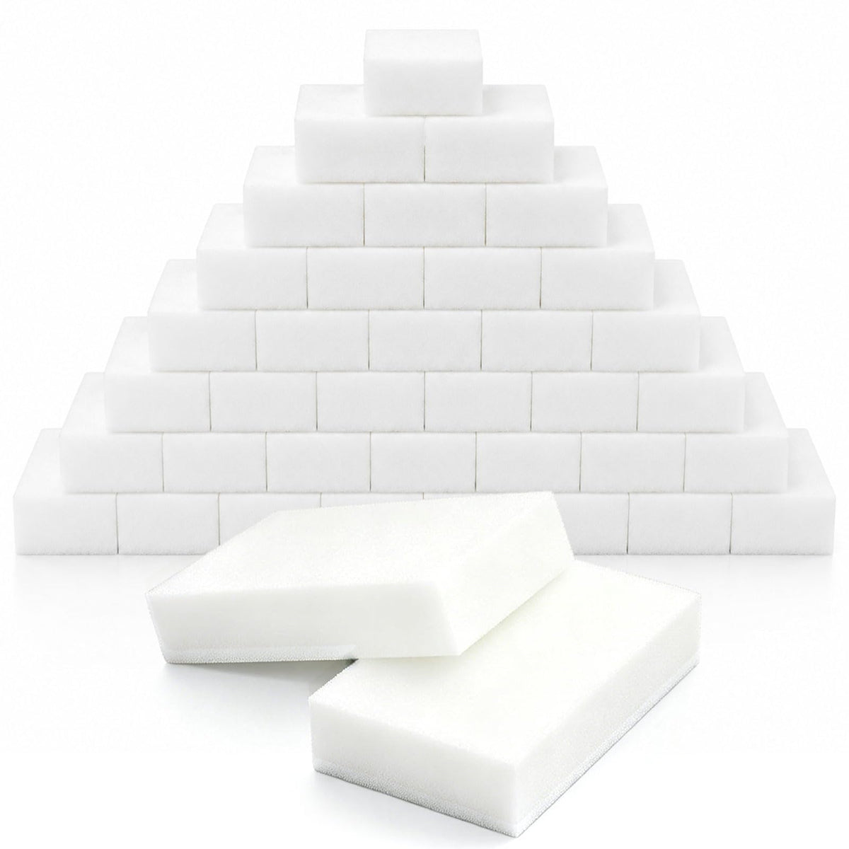 Magic Cleaning Sponges Eraser, 100 Pack Melamine Sponge Foam Pads, Multi-Functional Household Cleaner for Kitchen, Bathroom, Bathtub, Sink, Floor, Baseboard, Wall, Furniture