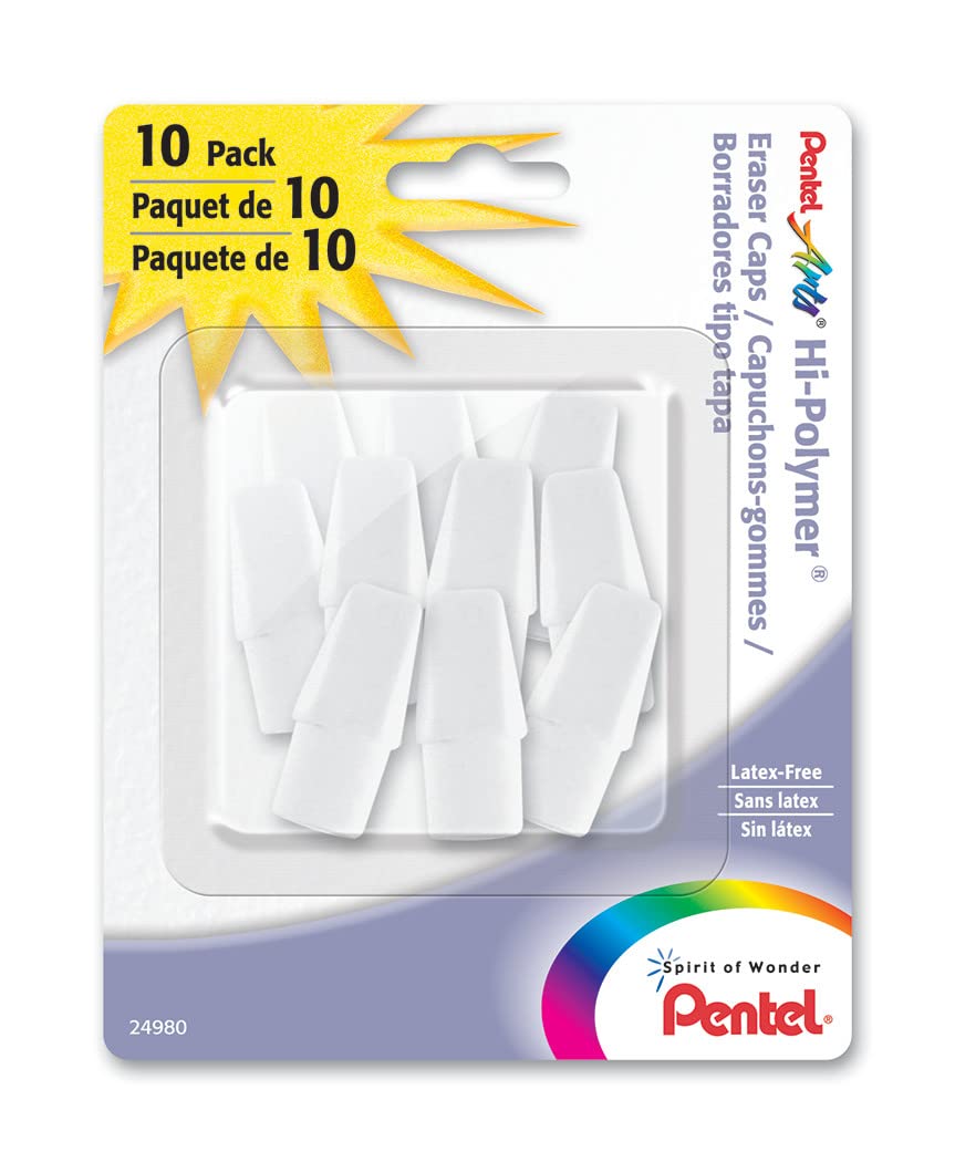 Pentel Hi-Polymer Block Eraser, Small, 3 Pack (ZEH05BP2F)