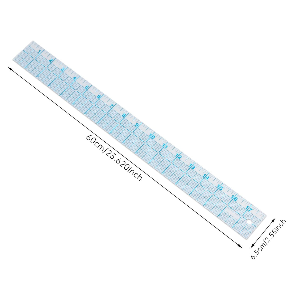 See-Thru Accurate Positioning and Marking Sewing Clear Ruler 2 x 18 inch