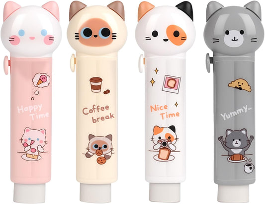 Retractable Pencil Eraser, Cute Erasers,Cat Eraser