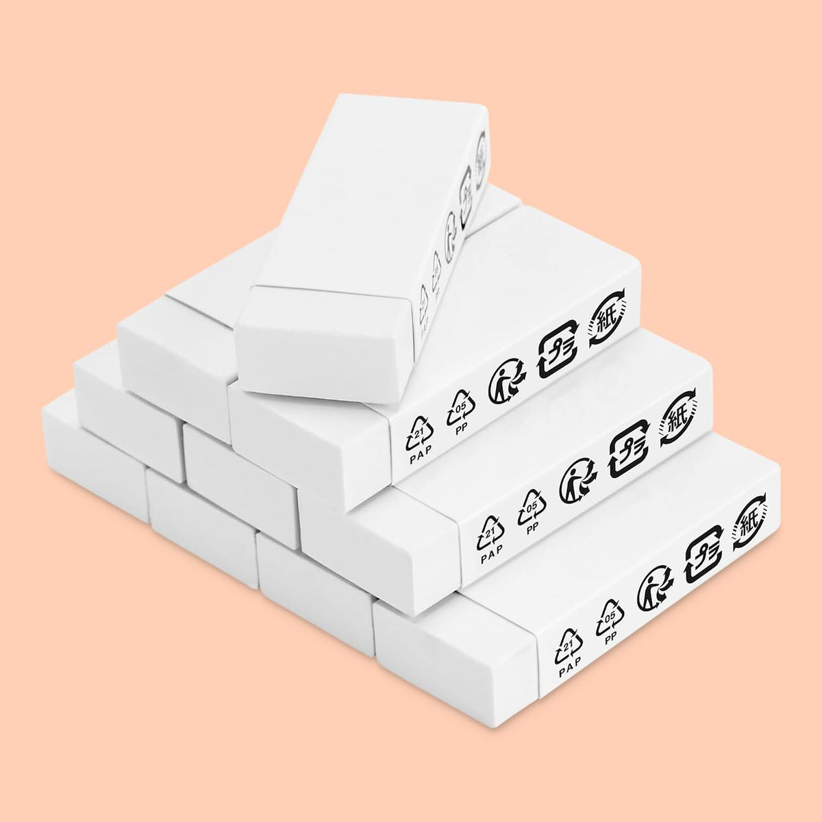 Amazon Basics Block White Eraser, 10 Count (Pack of 1)