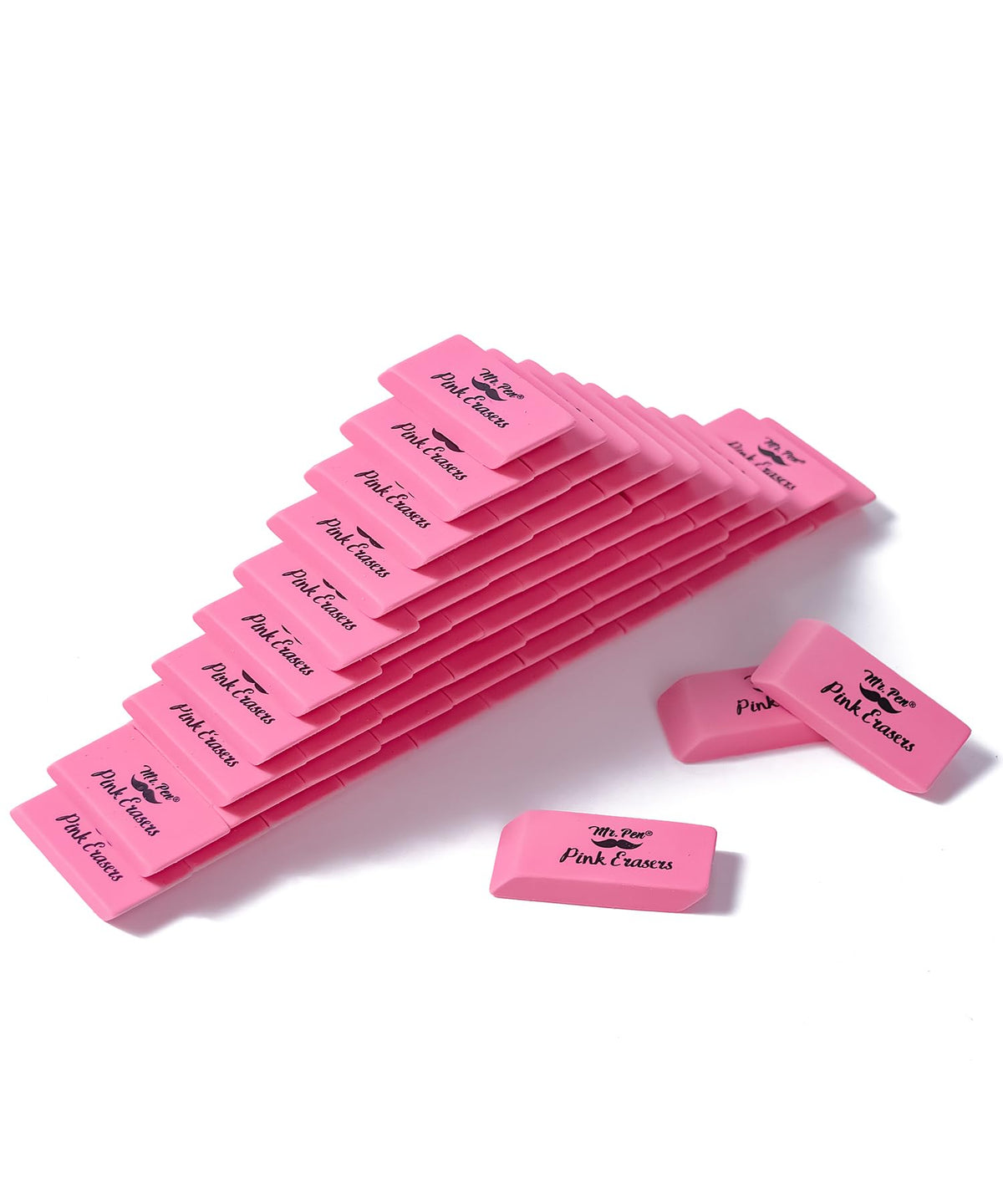 Mr. Pen- Pencil Eraser, 12 Pack, Neon Colors