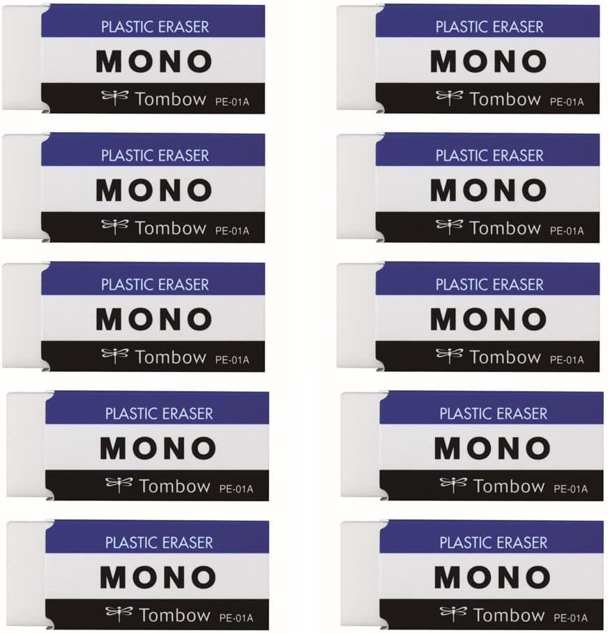 BooTool MONO PLASTIC ERASER 10piece pack [JAPAN Import] PE01