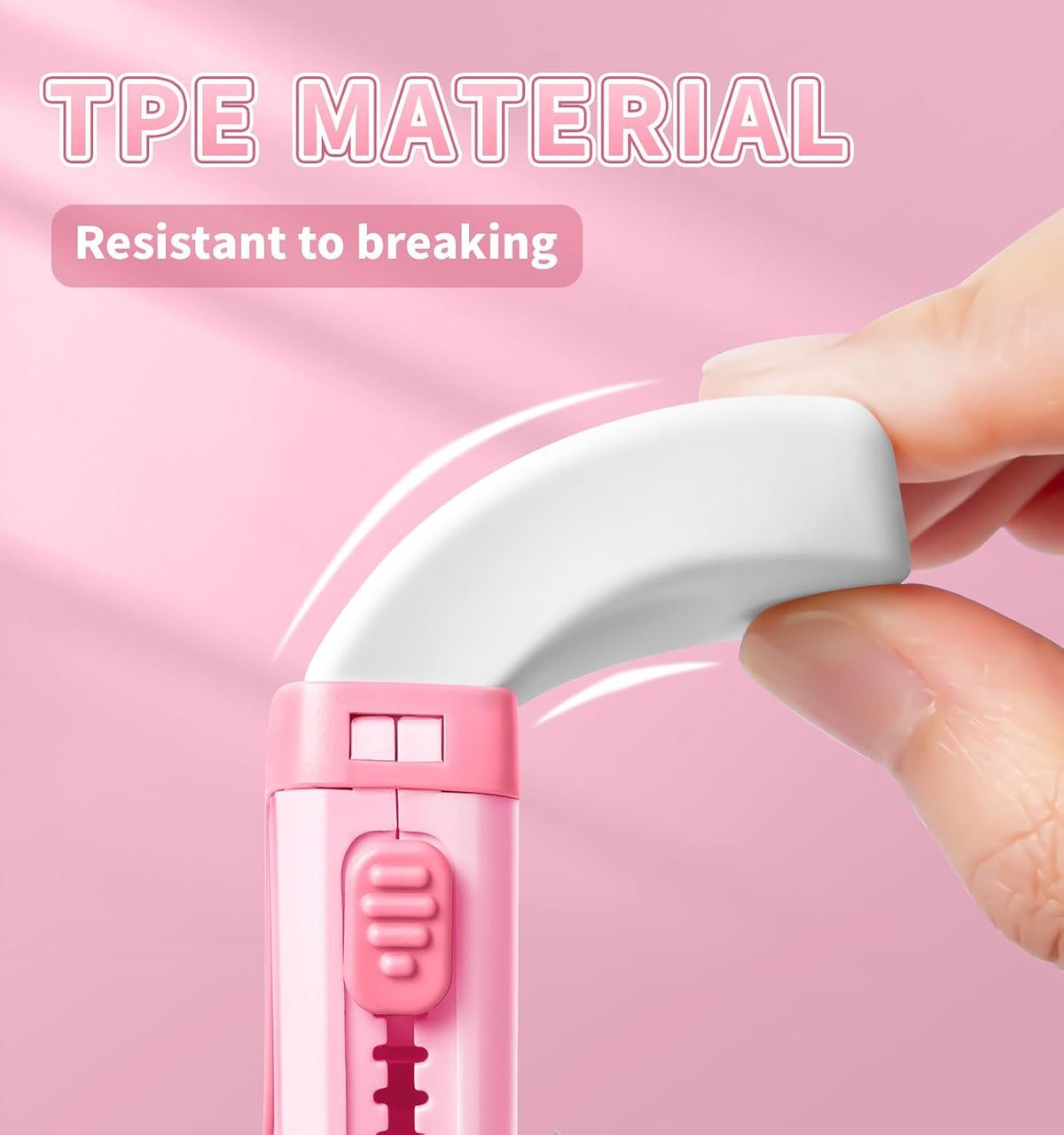 4+1 Pack Rubber Erasers Sliding Retractable Eraser - Pink