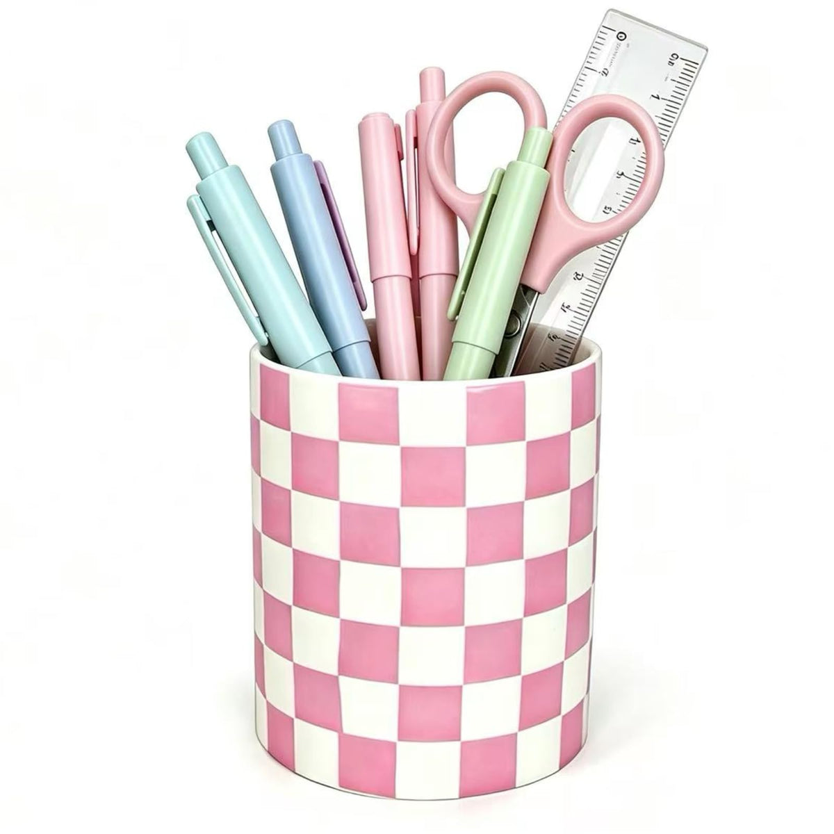 Ceramic Pen Holder for Desk, Sage Green