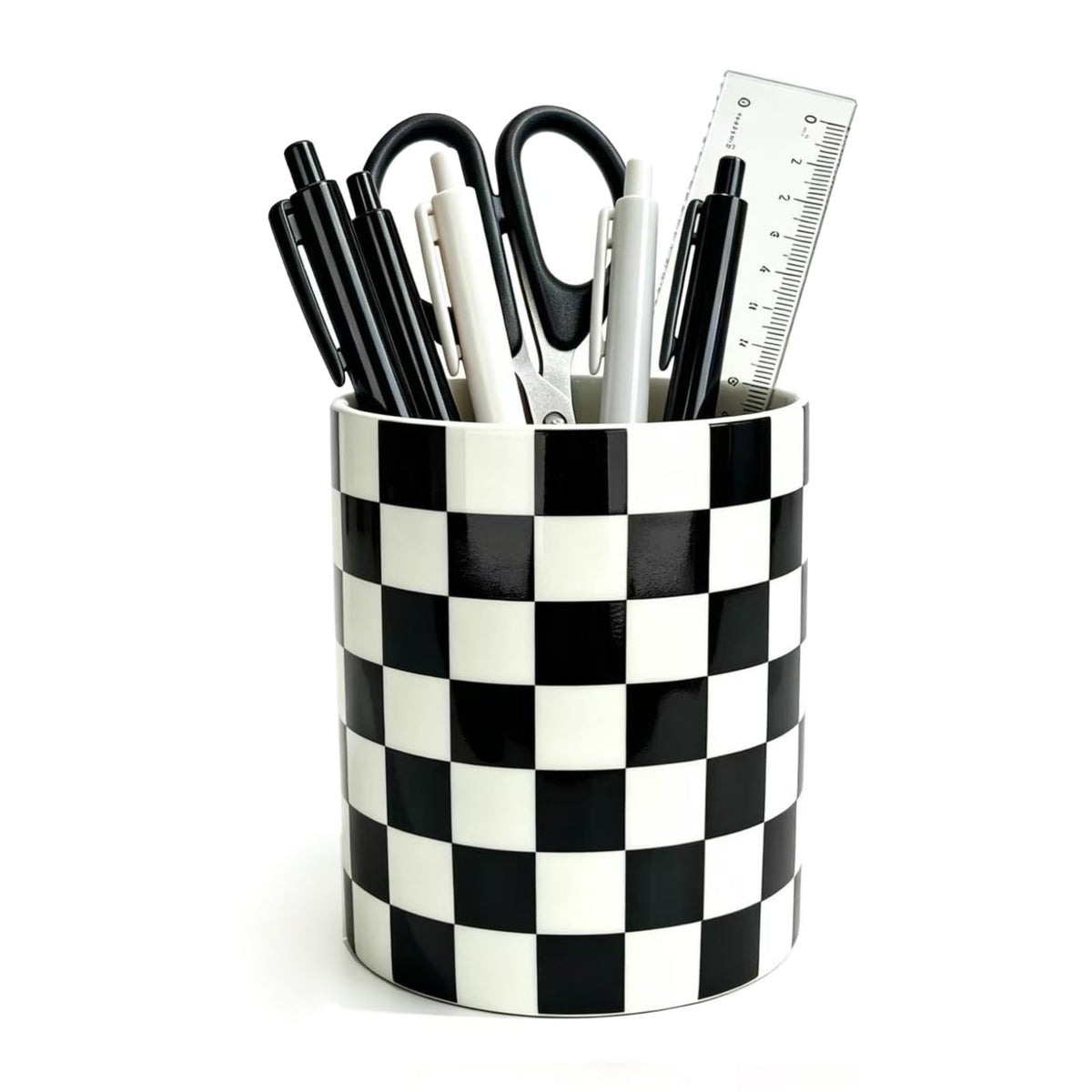 Ceramic Pen Holder for Desk, Sage Green