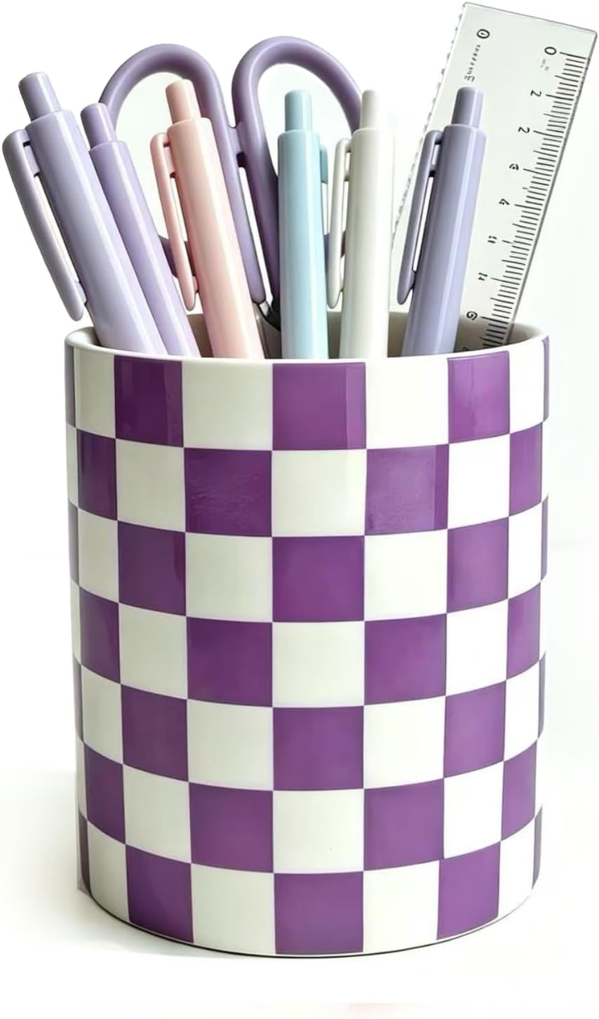 Ceramic Pen Holder for Desk, Sage Green