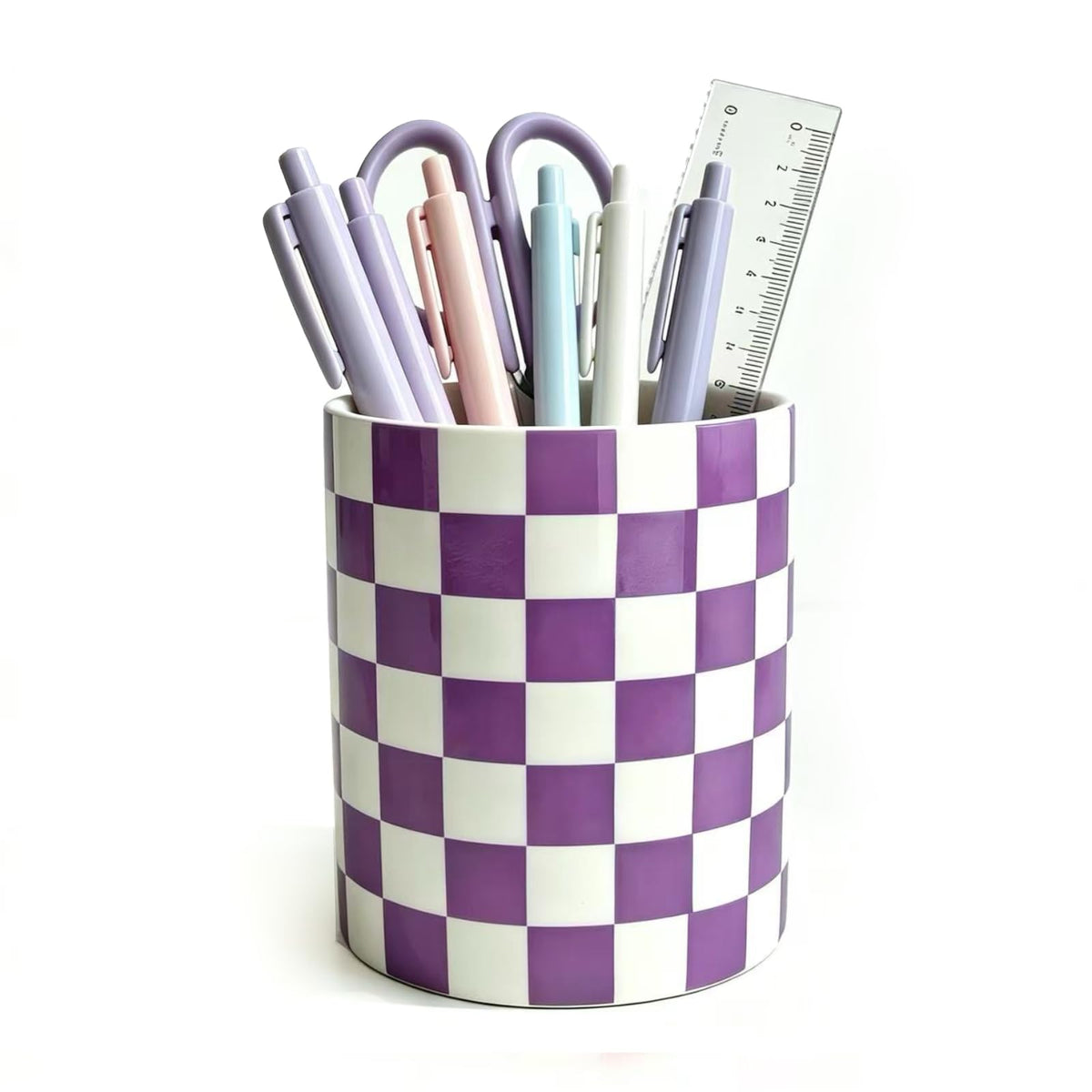 Ceramic Pen Holder for Desk, Sage Green