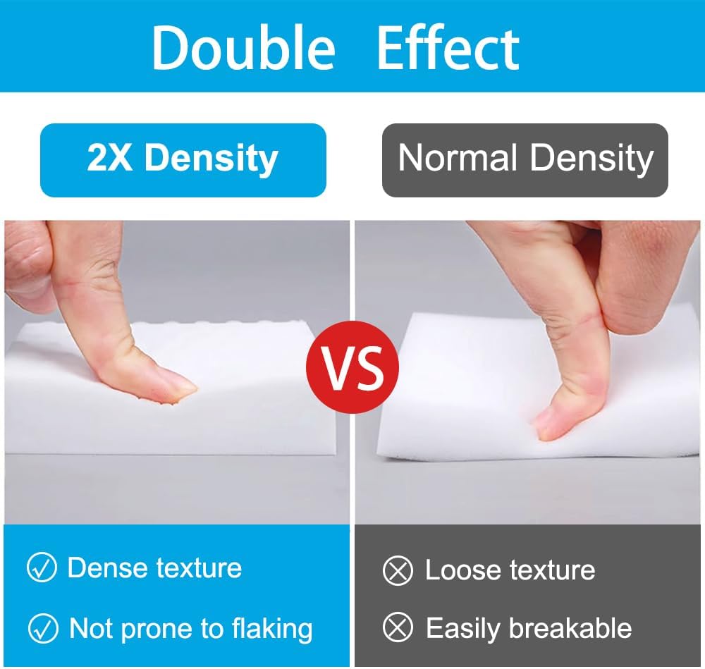 SmilinFit Magic Sponge Erasers, 50 Pack 2X Density Stronger Melamine Sponge