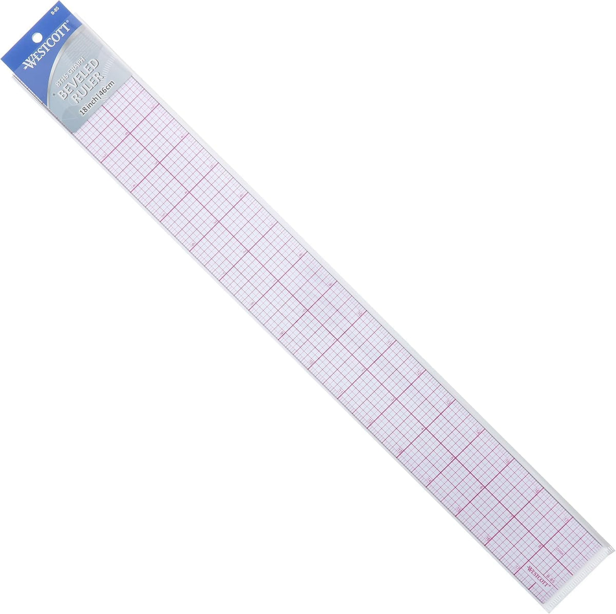 Westcott B-85 18" 8Ths Graph Beveled Ruler
