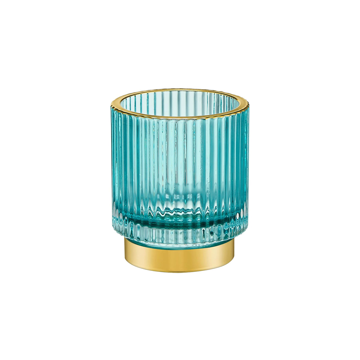 Makeup Brush Holder Organizer,Toothbrush Holders,Desk Pen Pencil Holder,Multifunctional Vintage Glass Brush Cup（L/Green/A3-6-US）
