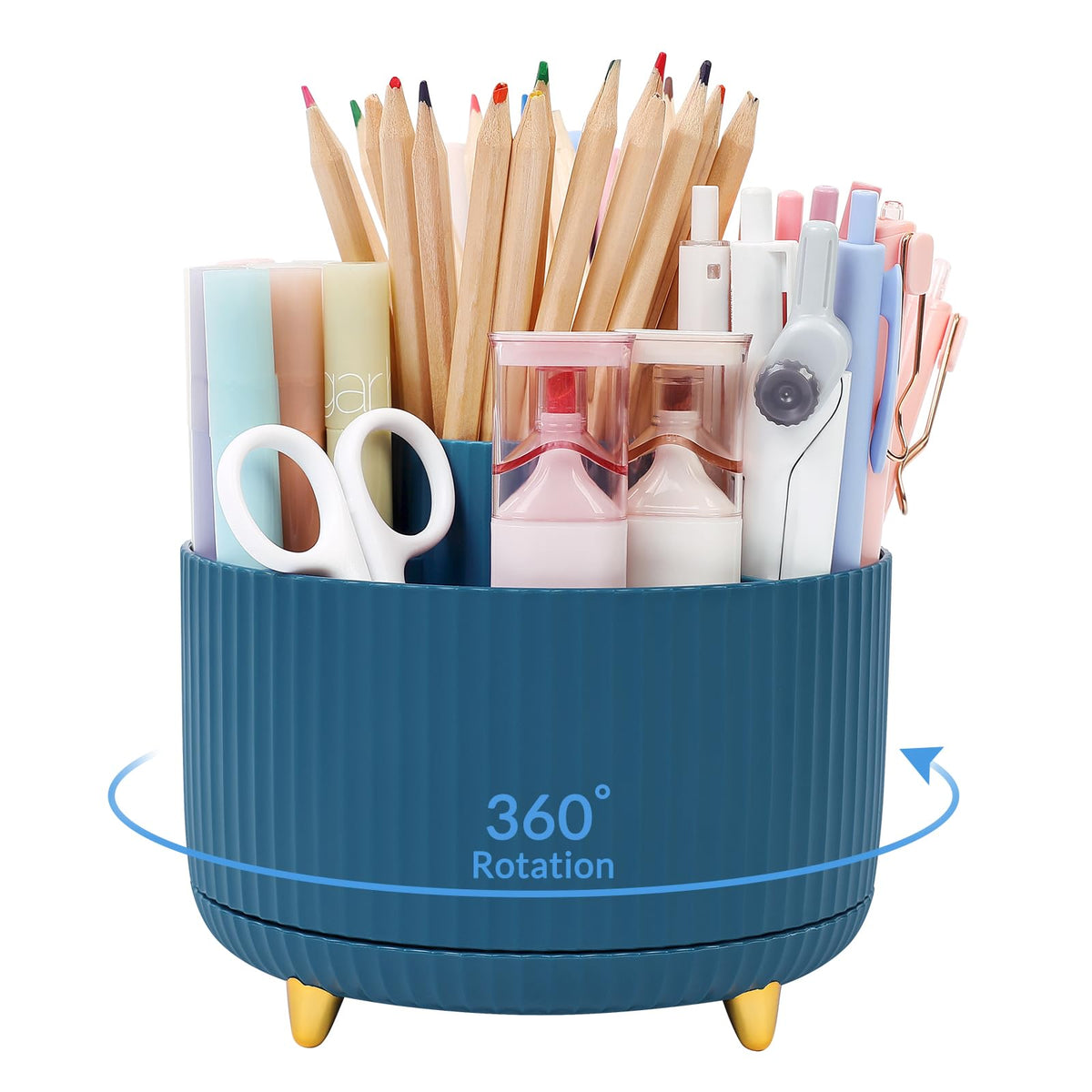 SKYDUE 360 Degree Rotating Desk Organizer, Pencil Pen Holder for Desk