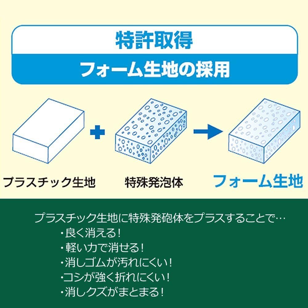 Sakura Arch Evolutional Foam Erasers, 5-Pack, White (Japan Imported)