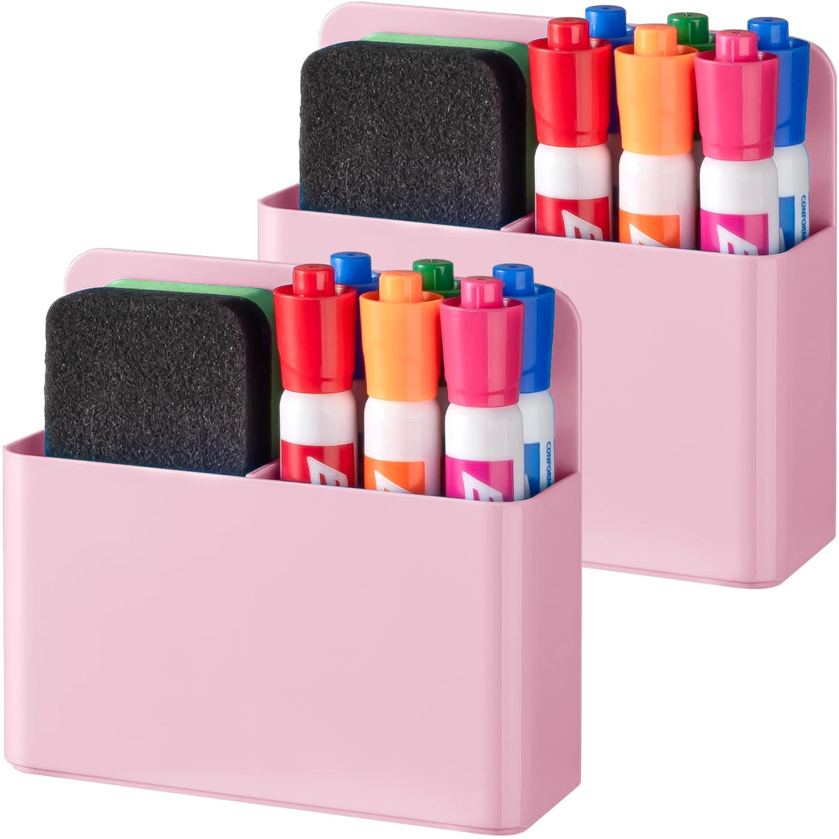 BEYGORM Plastic Magnetic Pen Holder, Powerful Magnet, 2 Pack