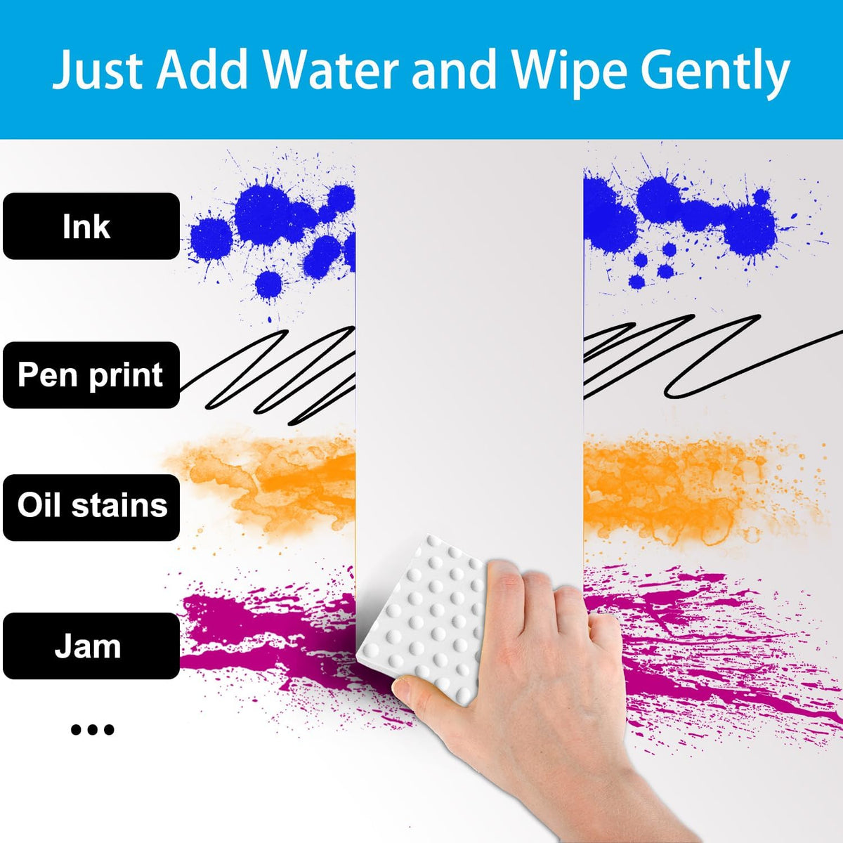 SmilinFit Magic Sponge Erasers, 50 Pack 2X Density Stronger Melamine Sponge