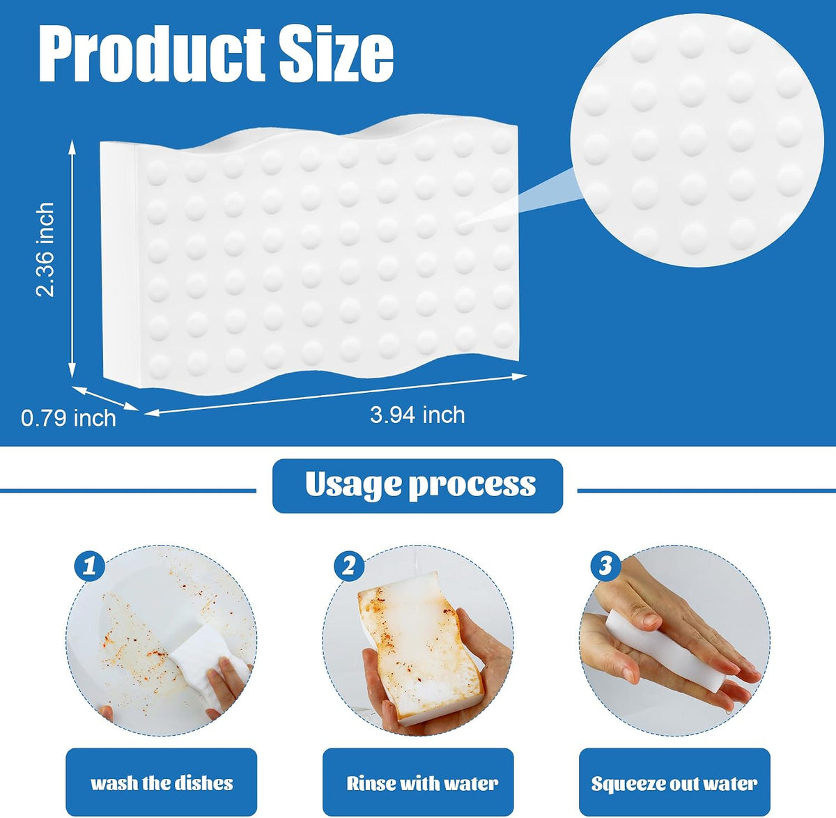 30 Pack Magic Sponges Cleaning Eraser, 2X Density Melamine Sponges