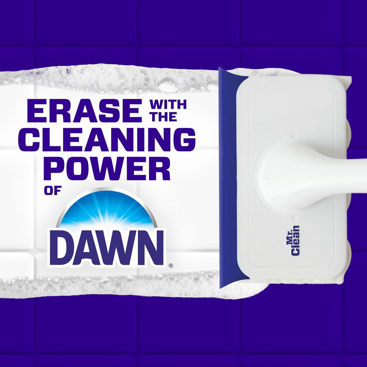 Mr. Clean Magic Eraser Shower & Tub Scrubber, Bathroom Cleaner, All in One Bathroom Cleaner, Lemon Starter Kit, 2 Scrubber, 5 Foaming Magic Erasers, 1 Whole Home Extra Durable Magic Eraser