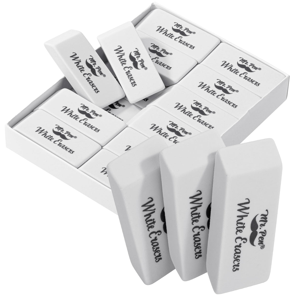 Mr. Pen- Pencil Eraser, 12 Pack, Neon Colors