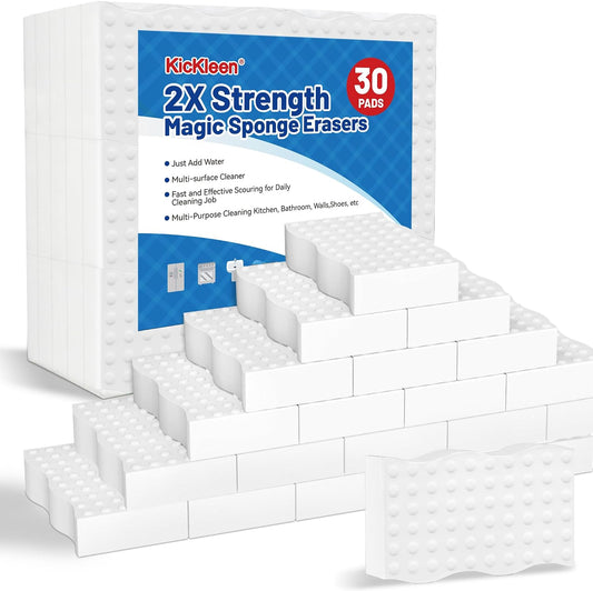 30 Pack Magic Sponges Cleaning Eraser, 2X Density Melamine Sponges