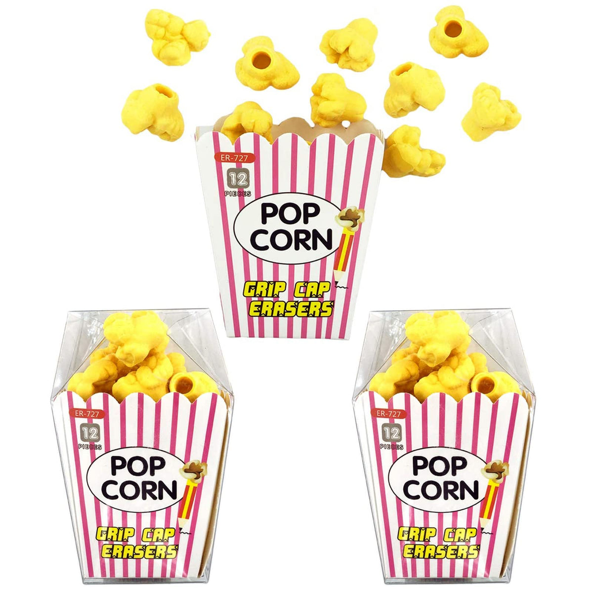 Cute Erasers for Kids Bulk 16 Pack Animal Food Fun Desk Pets Pencil Students School Supplies Prize Gifts Party Favors