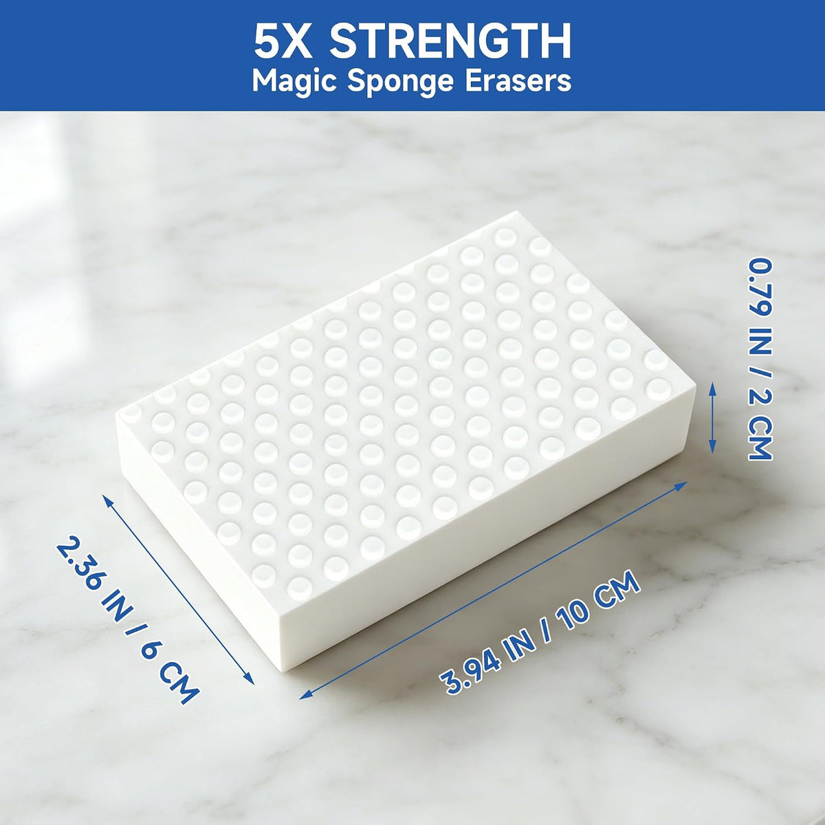 5X Extra Durable Magic Sponge Cleaning Eraser，20 Pack Melamine Sponge
