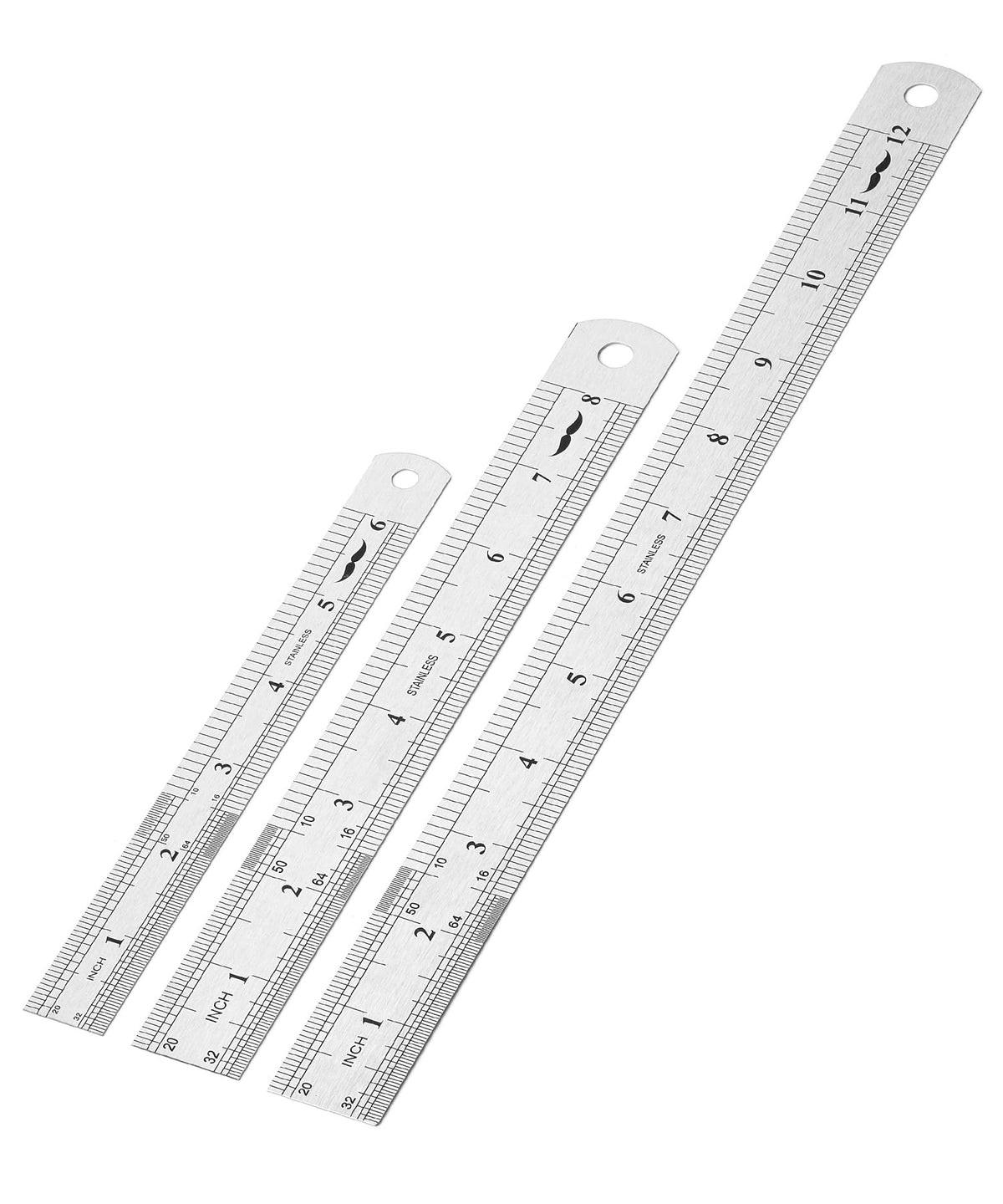Mr. Pen- Metal Straight Edge Ruler, 2 Pack, 15 Inch
