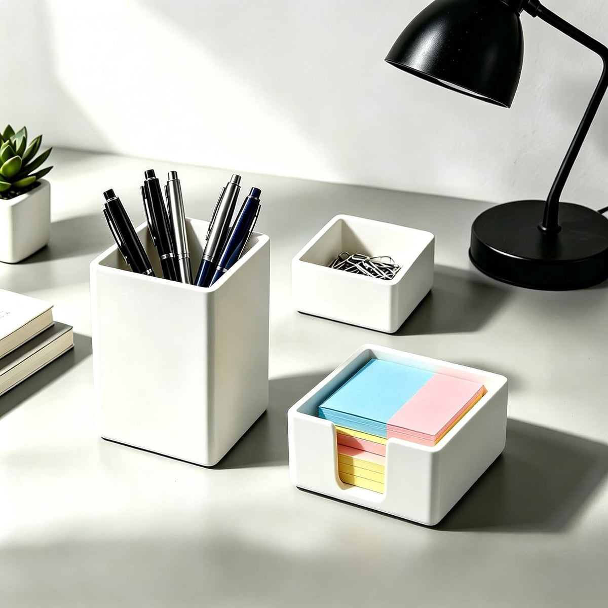 Silicone Pen Holder 3-Piece Set, Black