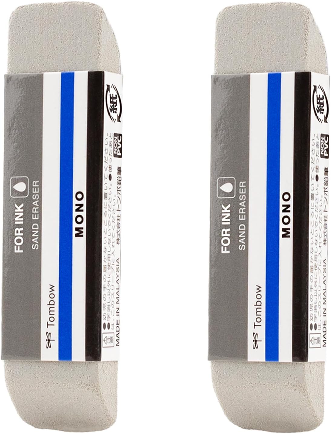 Tombow 67304 Mono Sand Eraser, 2-Pack. Silica Eraser Designed to Remove Colored Pencil and Ink Markings…