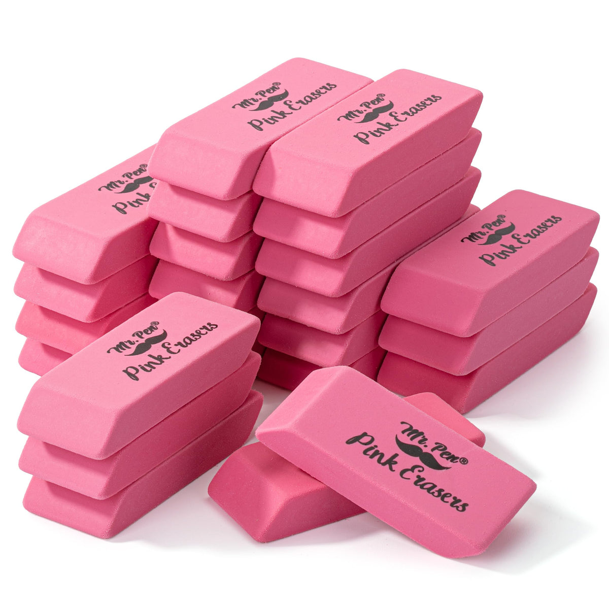Mr. Pen- Pencil Eraser, 12 Pack, Neon Colors