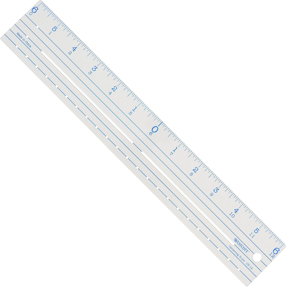 Westcott CR-12 Plastic Ruler 12"-Zero Centering