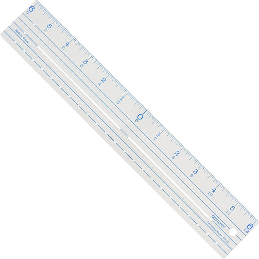 Westcott CR-12 Plastic Ruler 12"-Zero Centering