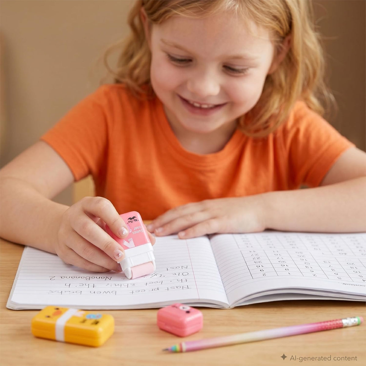 Mr. Pen- Cute Animal Eraser with Clean Up Roller and Cover, 12 Pack, Latex-Free, Rubber Pencil Erasers with Collector Rollers for Teens & Kids, Teacher, Classroom, School Supplies, Party Favor