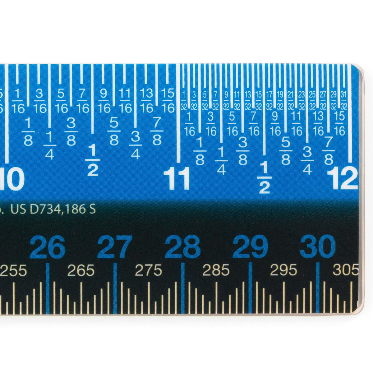 Victor Easy Read 12-Inch Flexible Clear Plastic Ruler, 1/16 Inch Fractions and Metric Scale Markings, Shatterproof Transparent Measuring Tool for School, Office, Crafts, Sewing and DIY